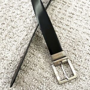 Calvin Klein Junior Boy Black Teen Brown Belt Sz M 30 Reversible Buckle Classic